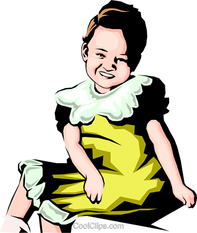 Really ugly baby Royalty Free Vector Clip Art illustration.