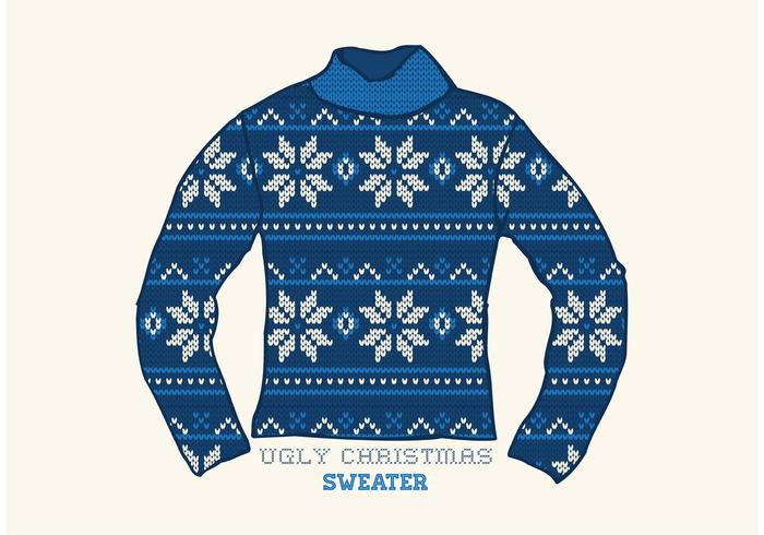 Vector Ugly Christmas Sweater.