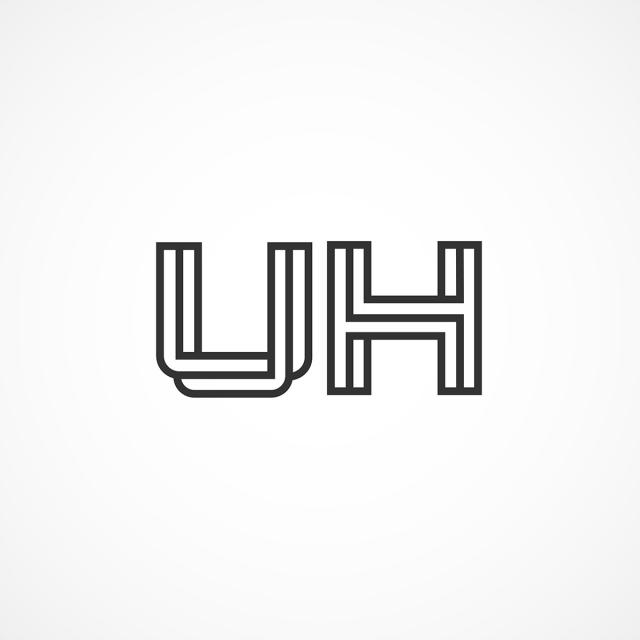Initial Letter Uh Logo Template Template for Free Download.