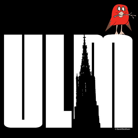 Der Ulmer Spatz steht auf Ulm" Posters by db.