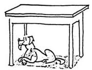 Dog Under The Table Clipart Black And White.