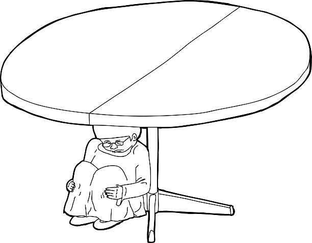 Under the table clipart black and white 3 » Clipart Station.
