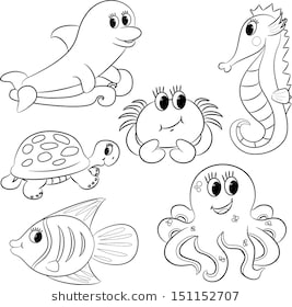 Under the sea clipart black and white 6 » Clipart Station.