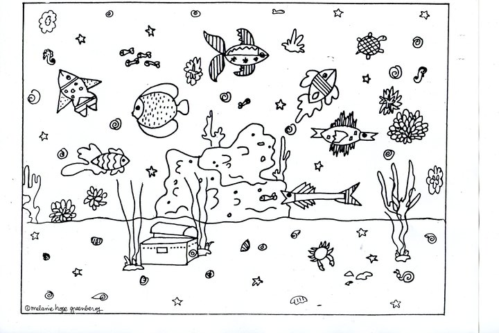 69+ Ocean Clipart Black And White.