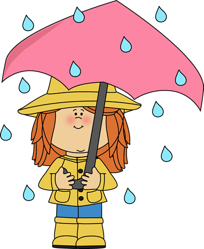 Girl under umbrella in the rain..