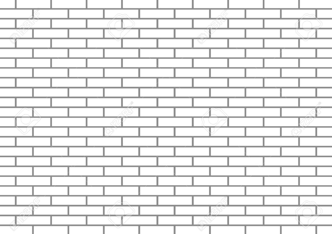Brick Wall Line Outline Image Of Brick.