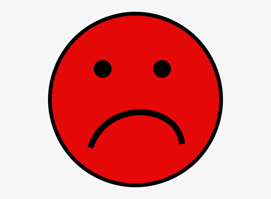 Red Sad Face Clip Art.