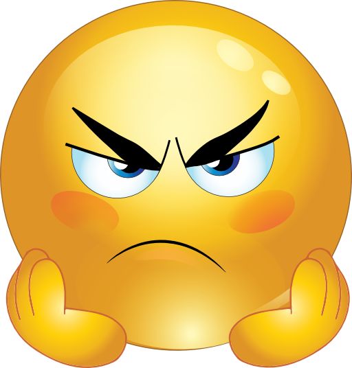 Angry Smiley Face Emoticons Clipart.