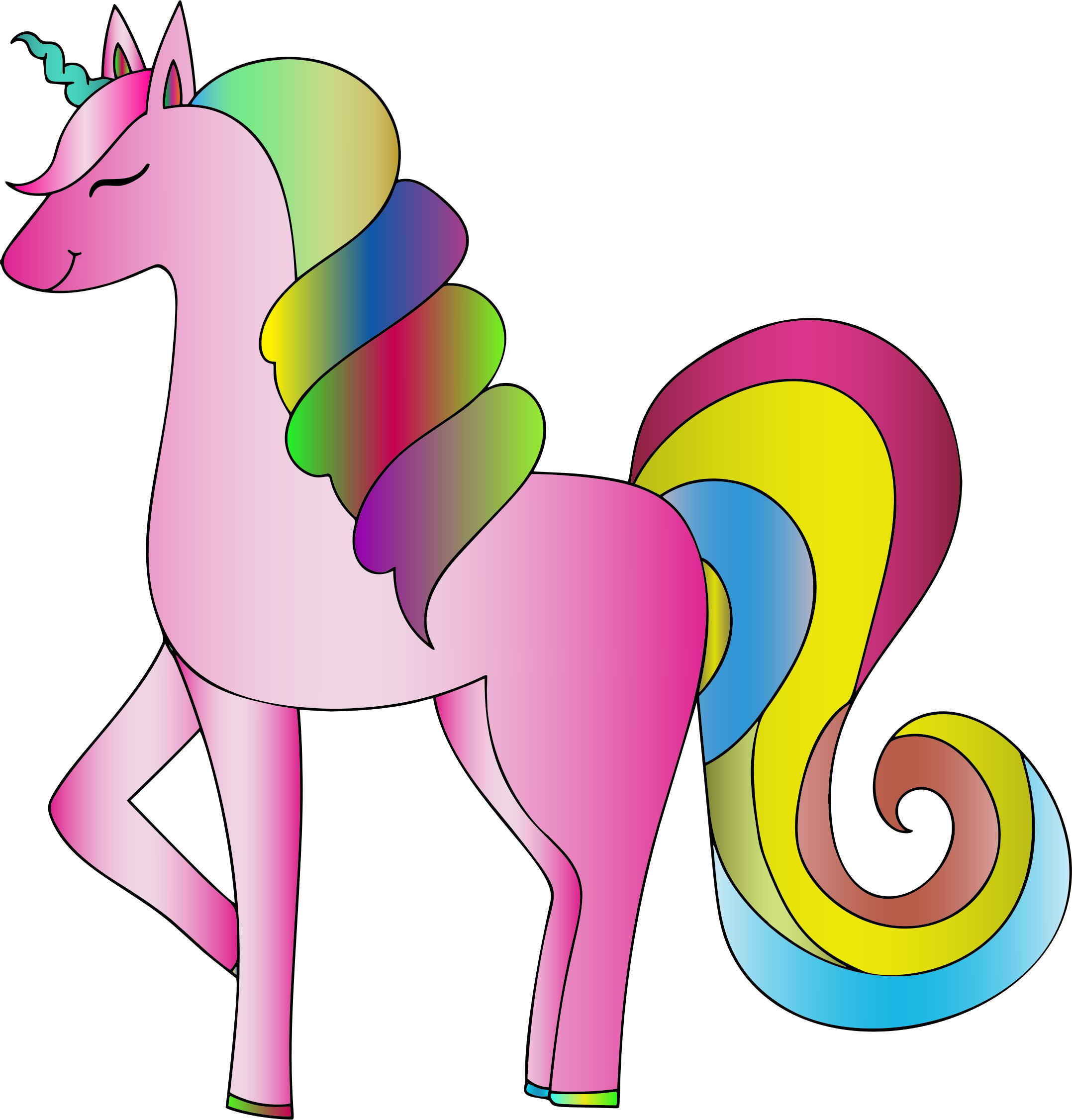 unicorn clipart with colorful mane 10 free Cliparts | Download images ...