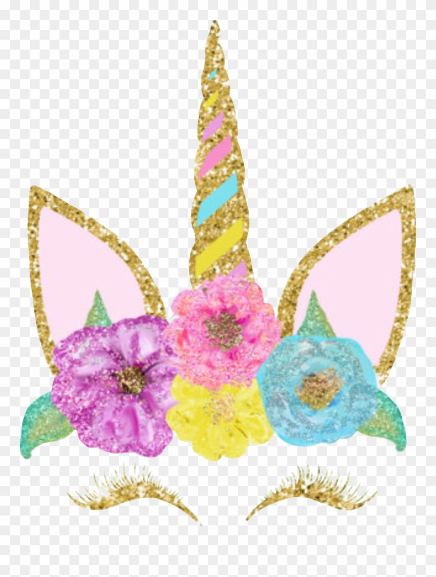 Glitter Unicorn Face Png Clipart (#892981).