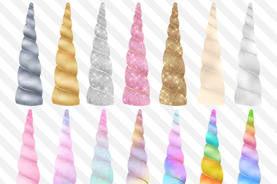 Unicorn Horns Clip Art.