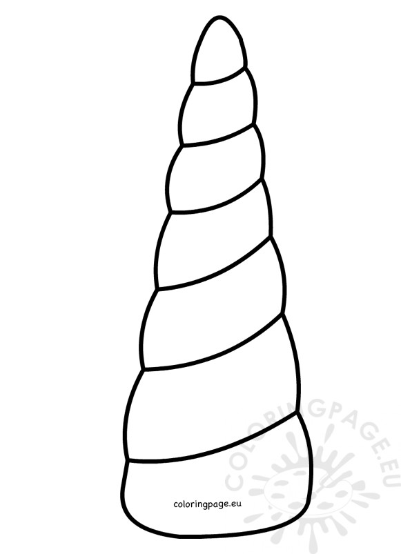 Unicorn Horn Coloring Pages.