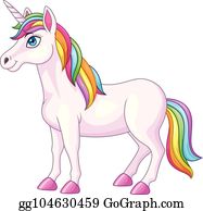 Rainbow Unicorn Clip Art.