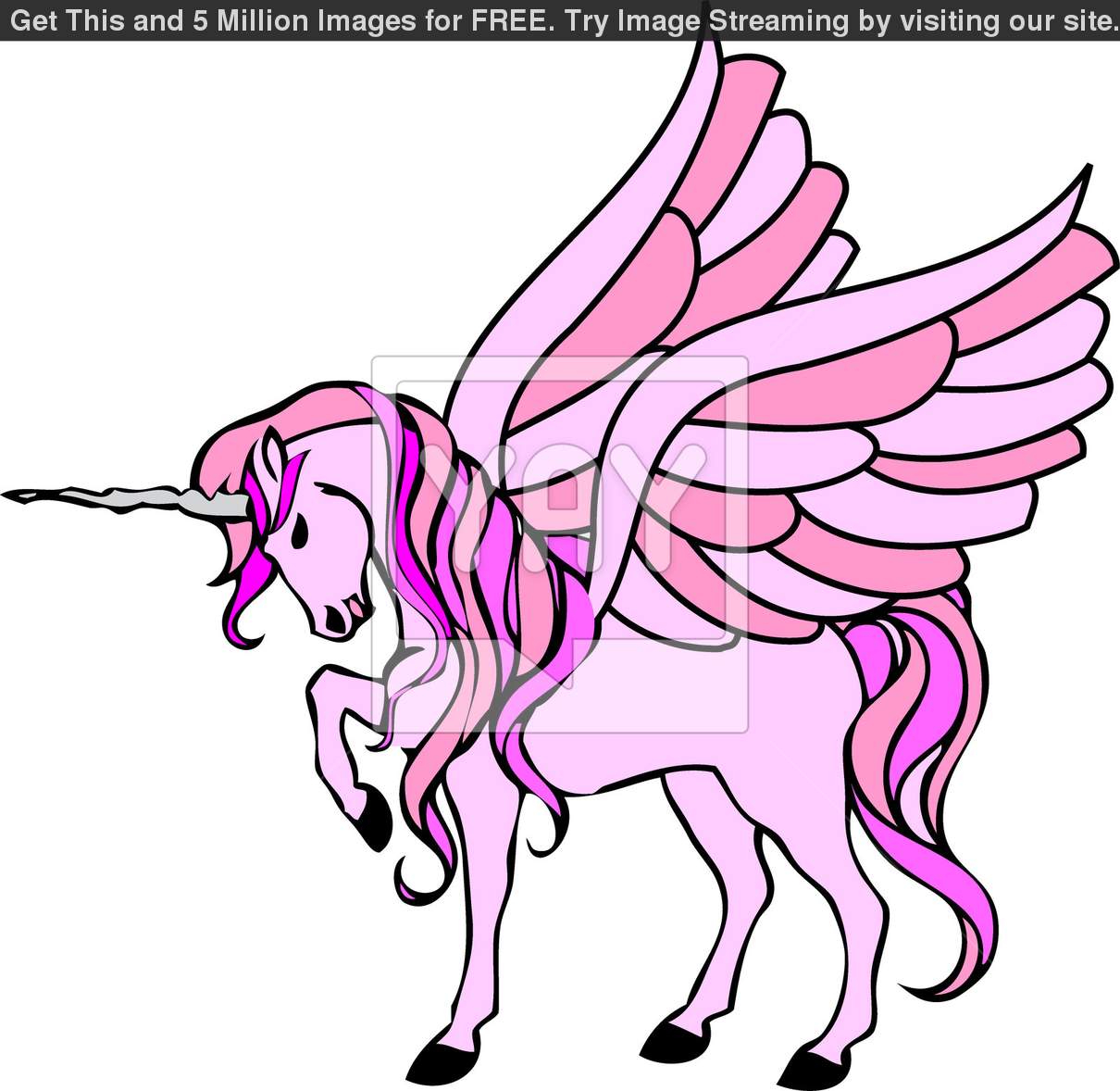 unicorn with wings clipart black and white 20 free