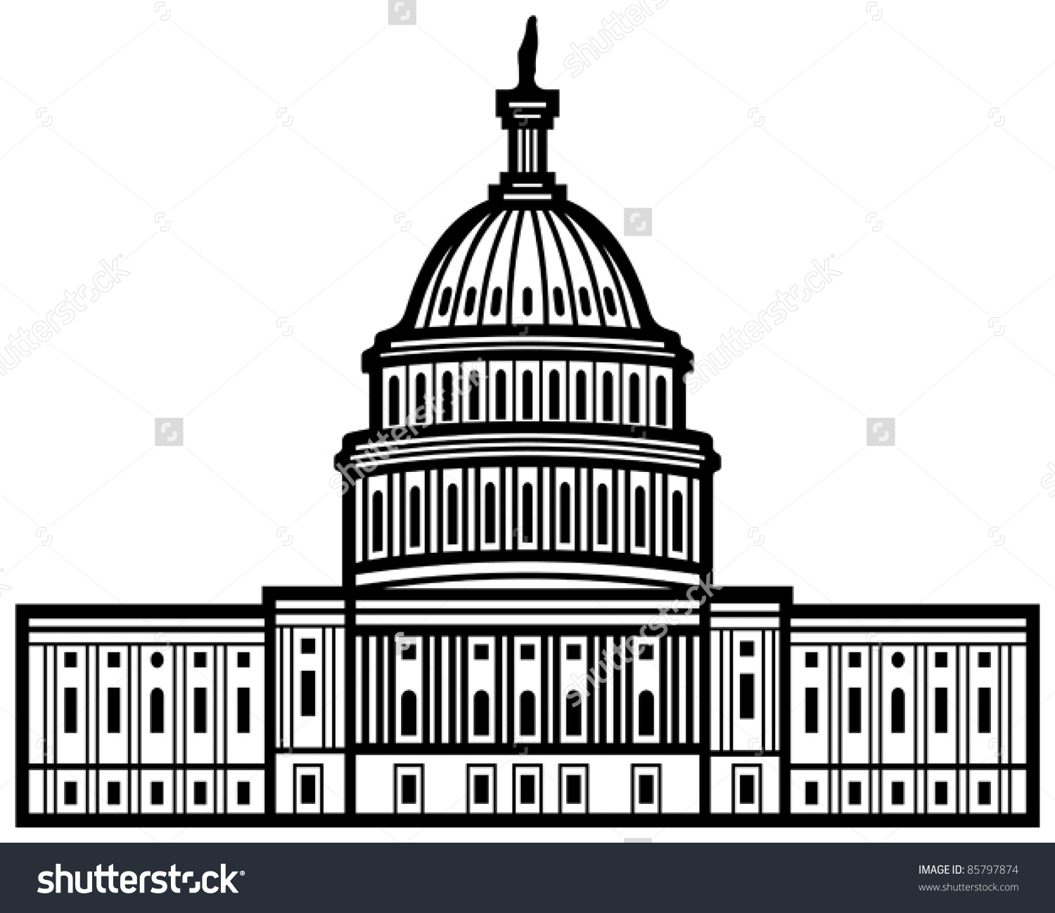 Us Capitol Dome Clipart.
