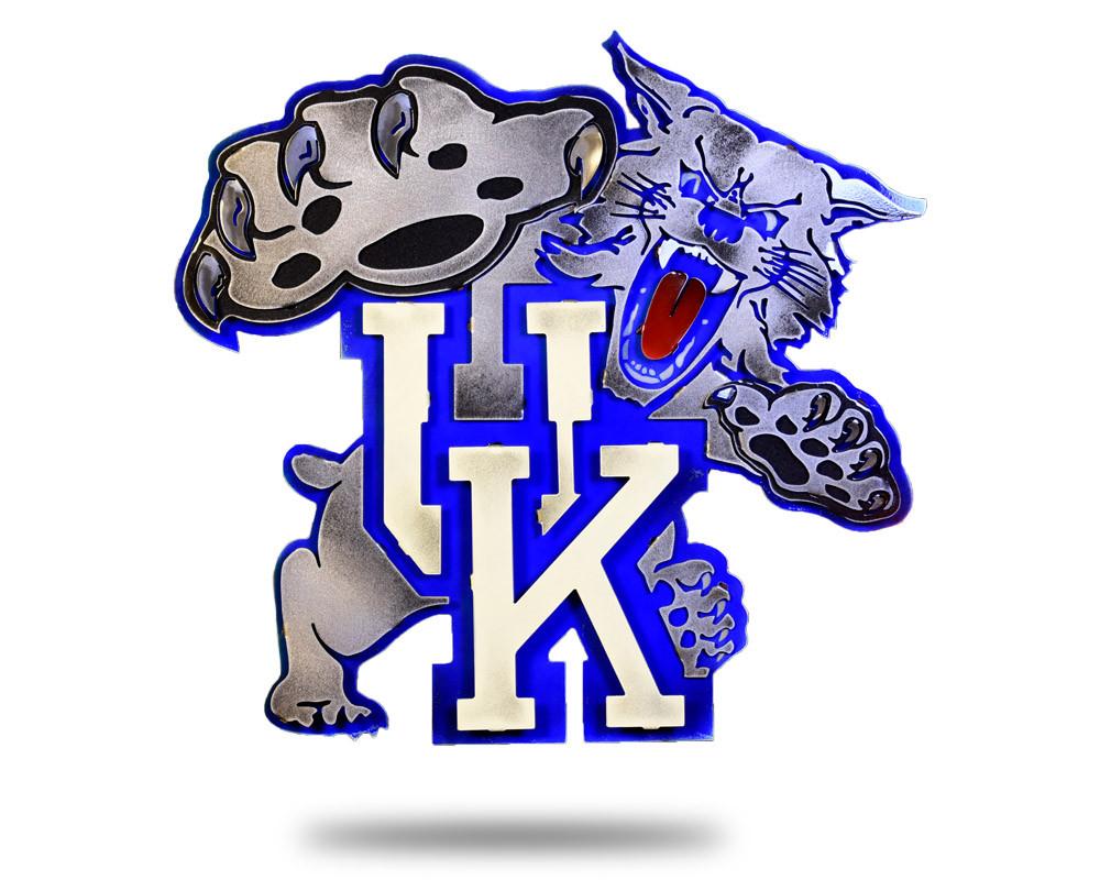 University of Kentucky 3D Vintage Metal Artwork.