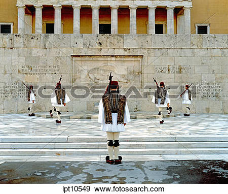 Stock Photograph of EVZONE SOLDIERS GUARDING THE TOMB OF UNKNOWN.