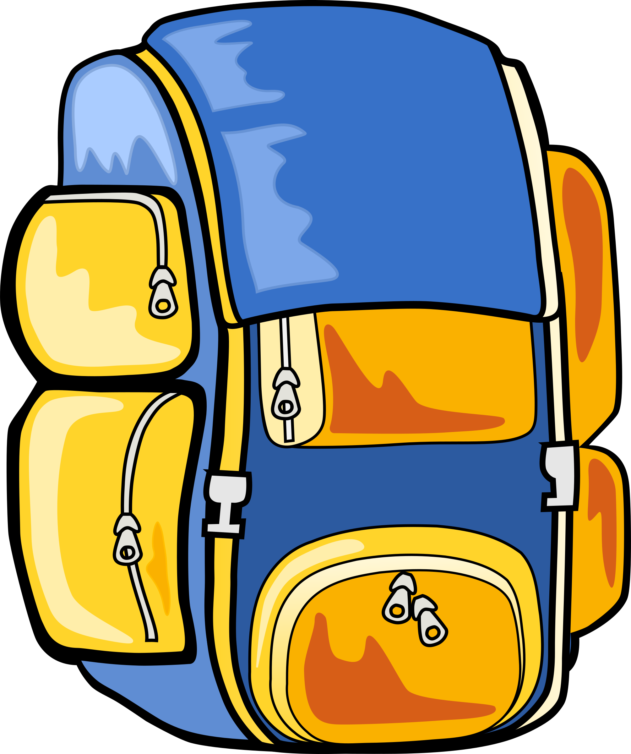 Unpack Backpack Clipart.