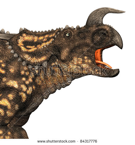 Einiosaurus Dinosaur Closeup Headshot Medium.
