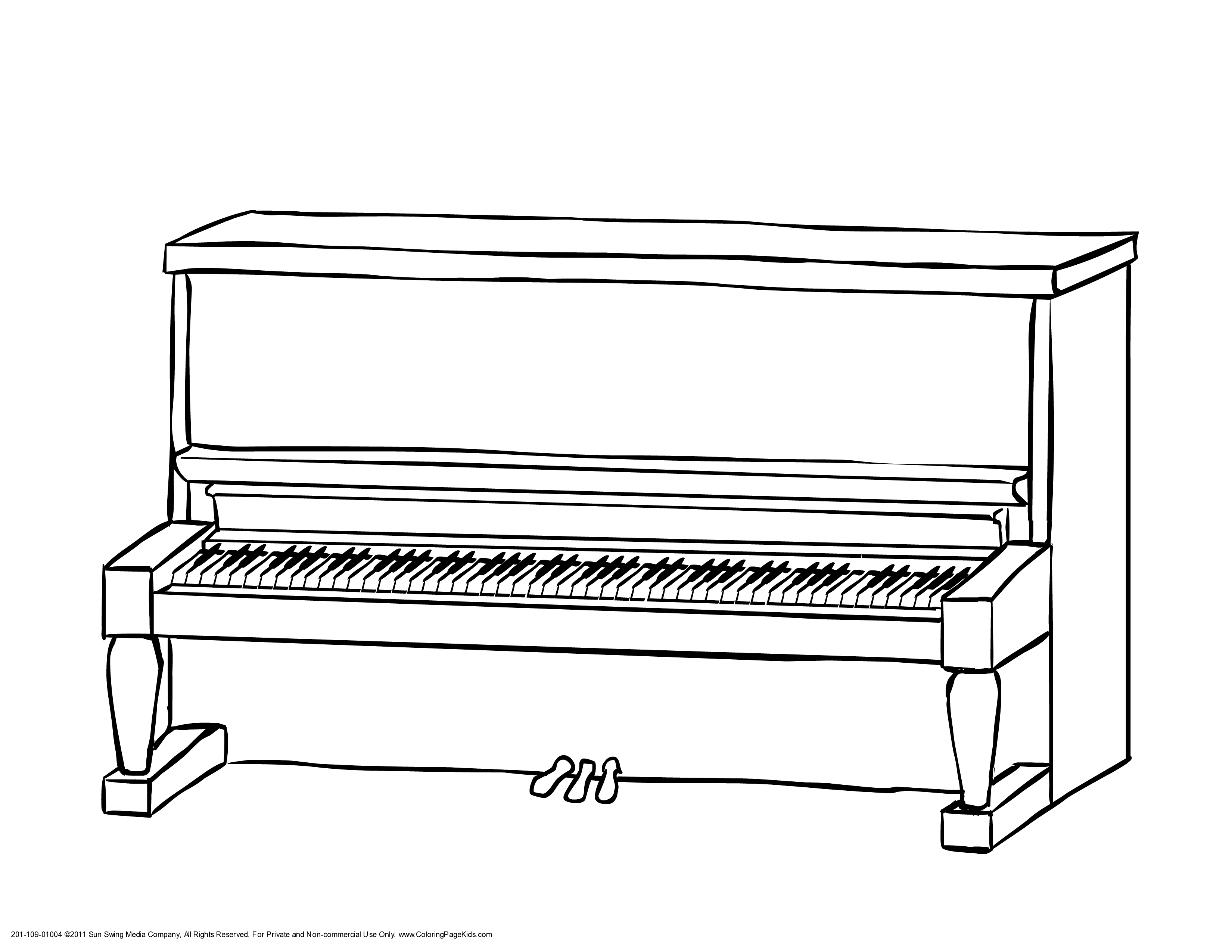 Coloring Page Piano.