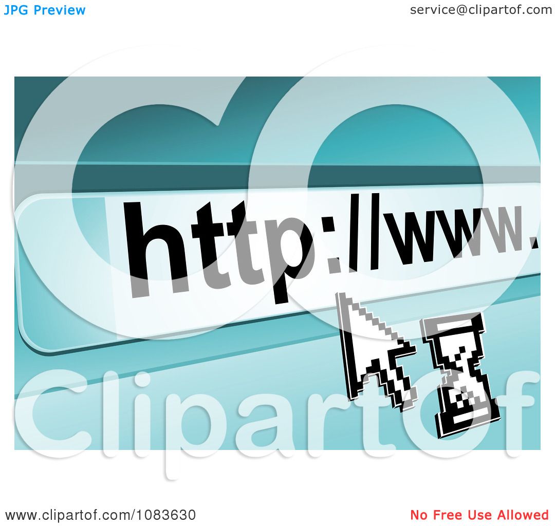 Clipart Computer Cursor And Internet URL.