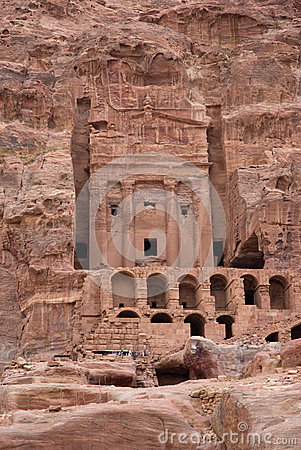 Urn Tomb In Nabatean City Of Petra Jordan Stock Photography.