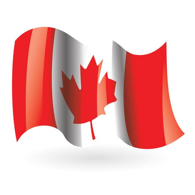 Canadian flag vector clip art.