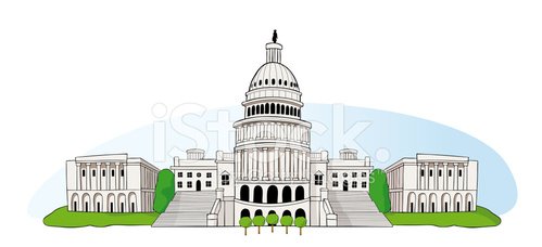 US Capitol IN Washington DC premium clipart.