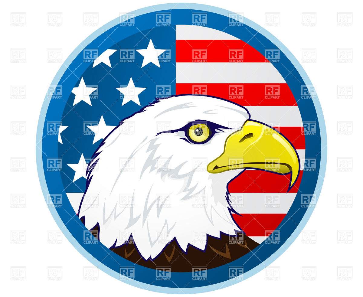 American Flag With Eagle Clipart.