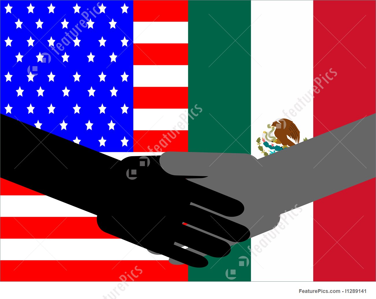 American Mexican Handshake Stock Illustration I1289141 at FeaturePics.