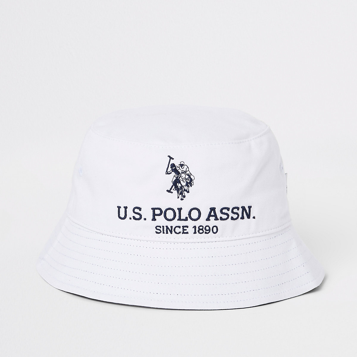 Boys white U.S. Polo Assn. bucket hat.