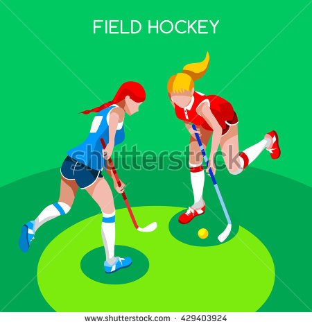 Usa Field Hockey Girl Clipart.