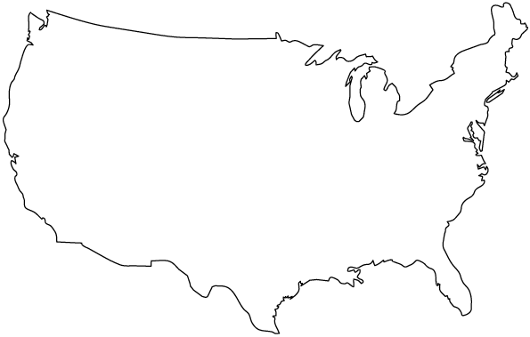 Clipart United States Outline.