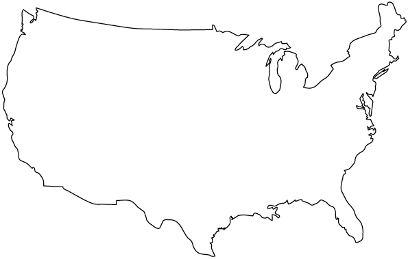 Usa Outline Map Clipart