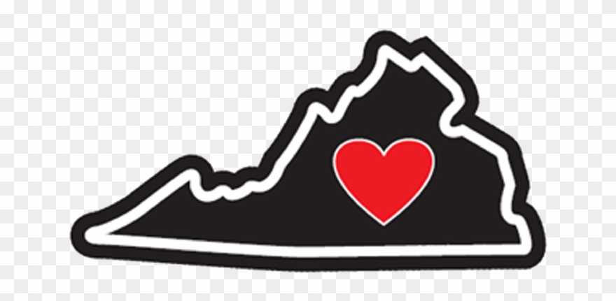 Heart In Virginia Va Sticker,all.