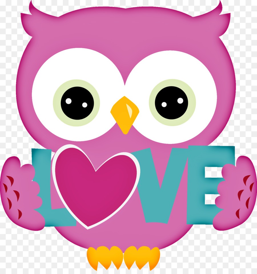 Owl Valentine\'s Day Heart Clip art.