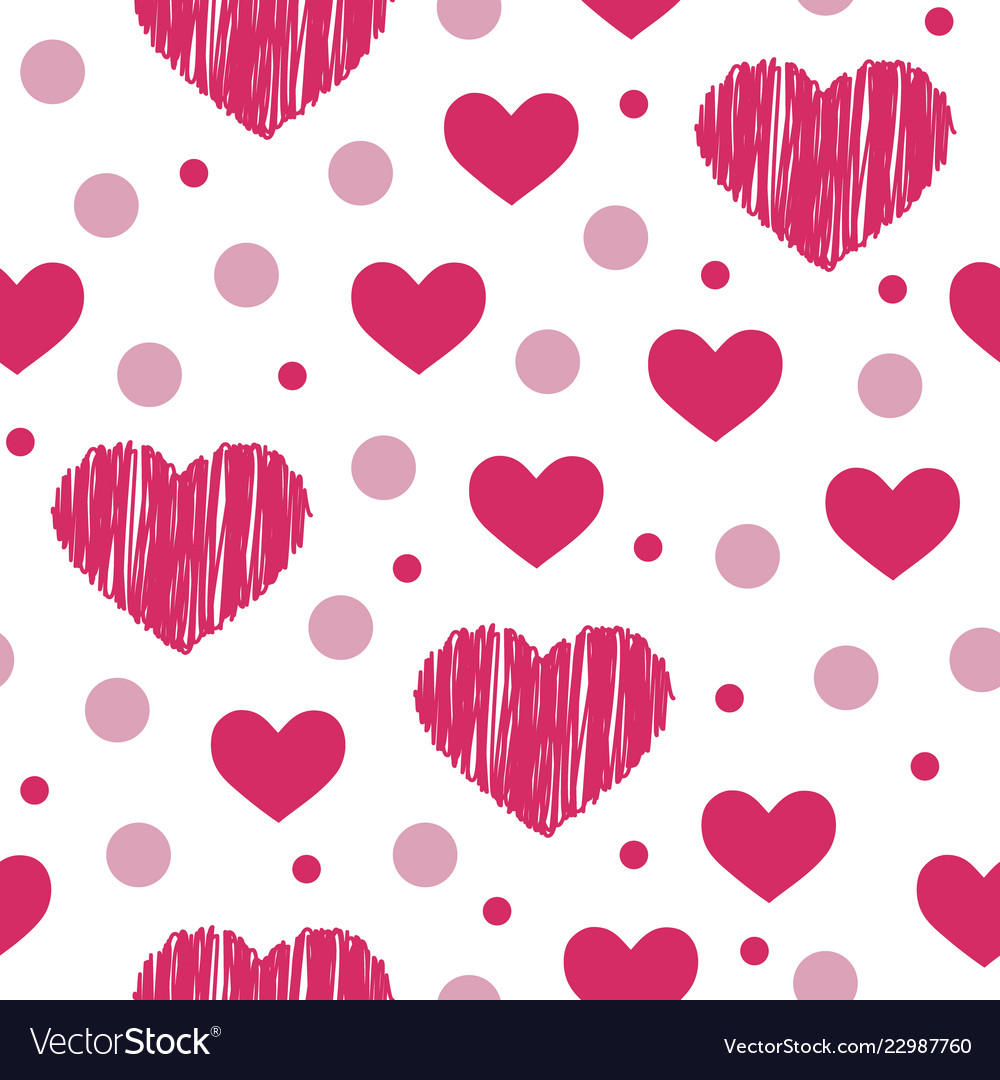 Valentines day love decorative seamless pattern.