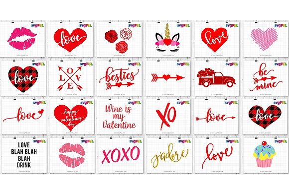 Valentines Day Svg Clipart Printable.