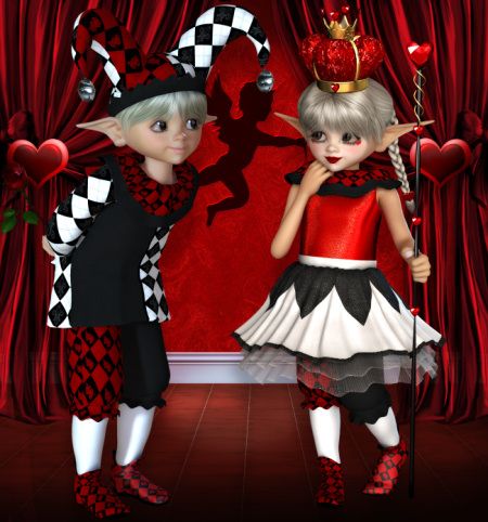 Little King and Queen of Hearts Graphics.