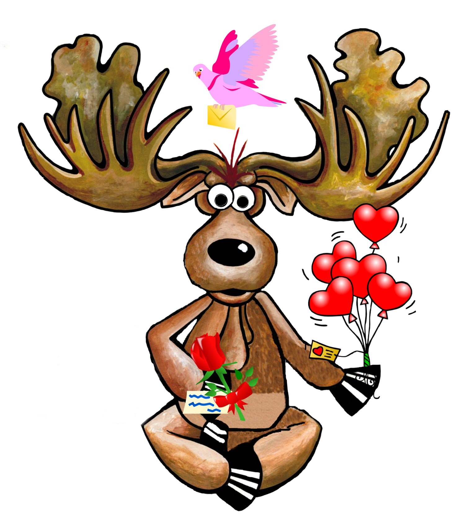 Valentine clipart moose, Valentine moose Transparent FREE.