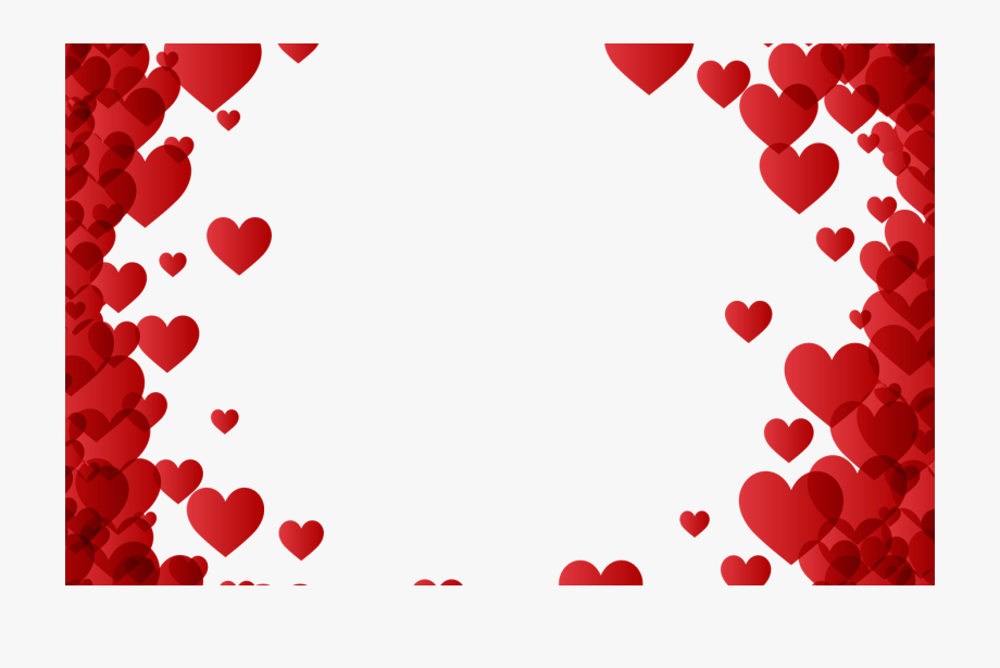 Valentine\'s Day Heart Border Frame Transparent Image.