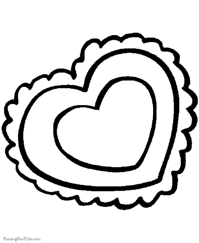 Preschool Valentine Day coloring pages.