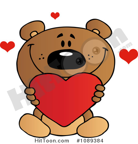 Teddy Bear Clipart #1089384: Valentine Teddy Bear Holding a.