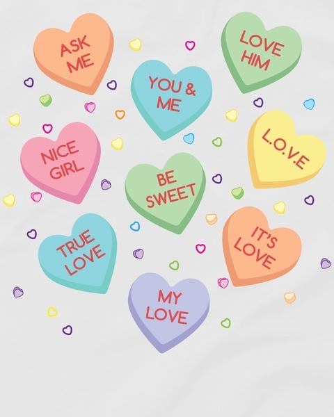 Valentine\'s Day Candy Hearts T.