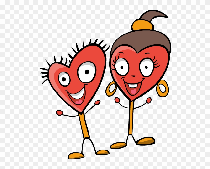 Clip Art Valentines Day Girl Boy Happy Couple Love.