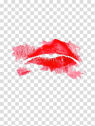Valentine Day, red lips graphy transparent background PNG.