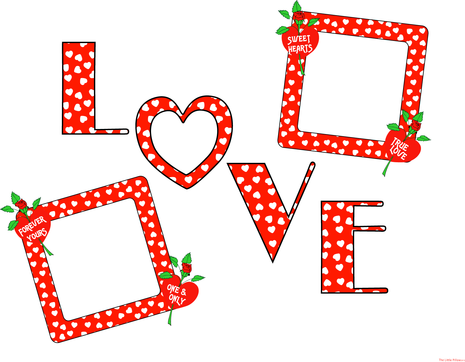Happy Valentines Day Love PNG Transparent Image.