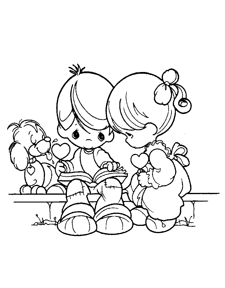 Free Precious Moments Valentine Coloring Pages, Download.