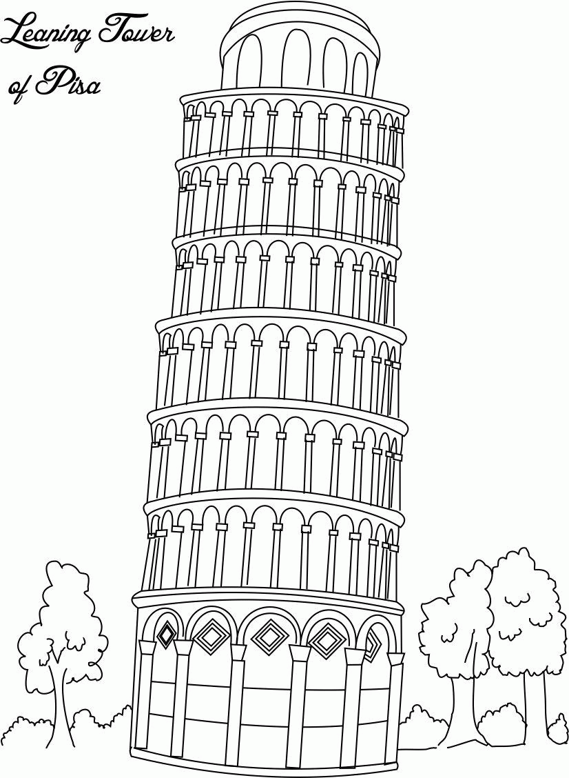 Printable Tower Of Babel Coloring Pages For Preschoolers.