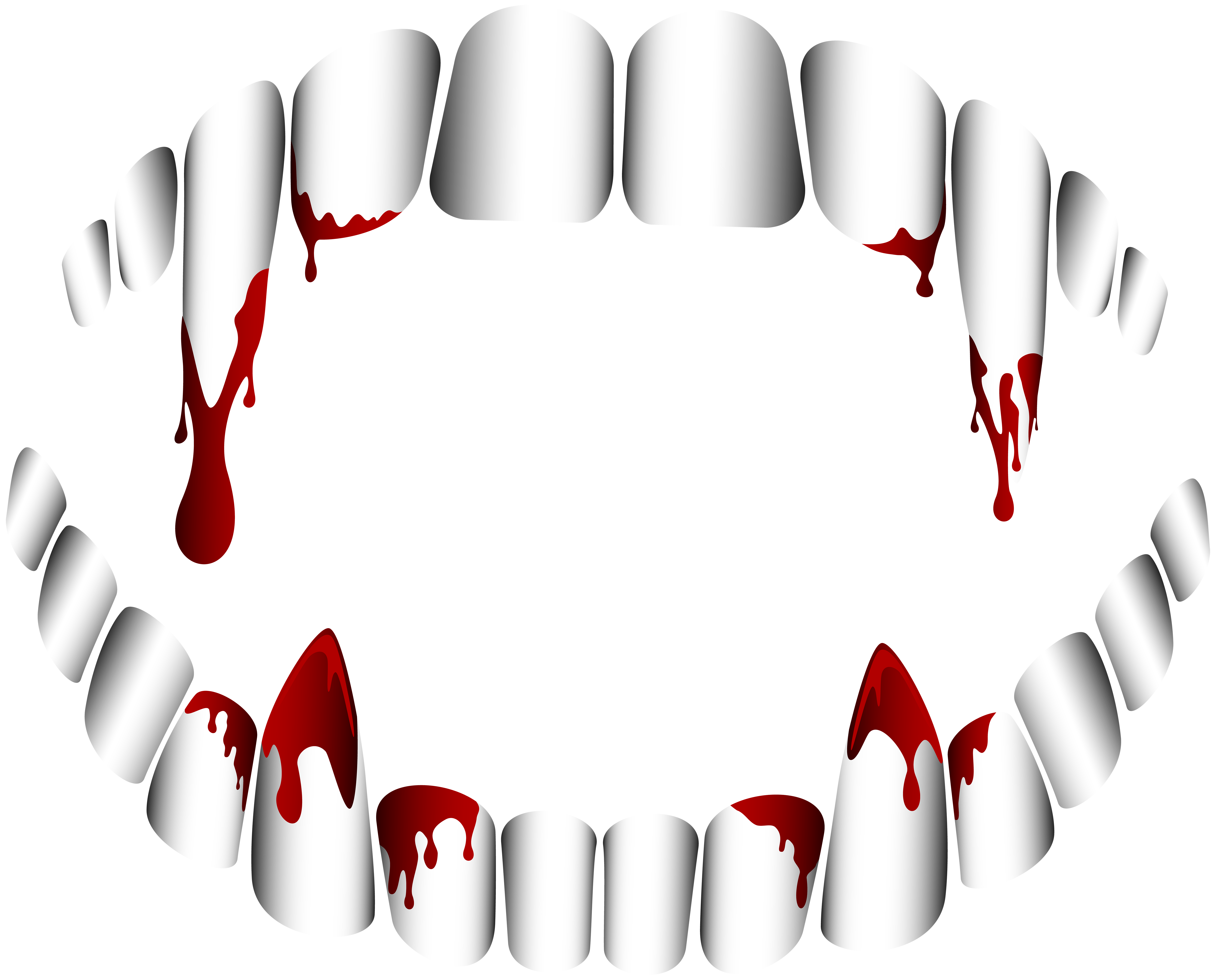 Vampire Teeth Transparent PNG Clip Art.